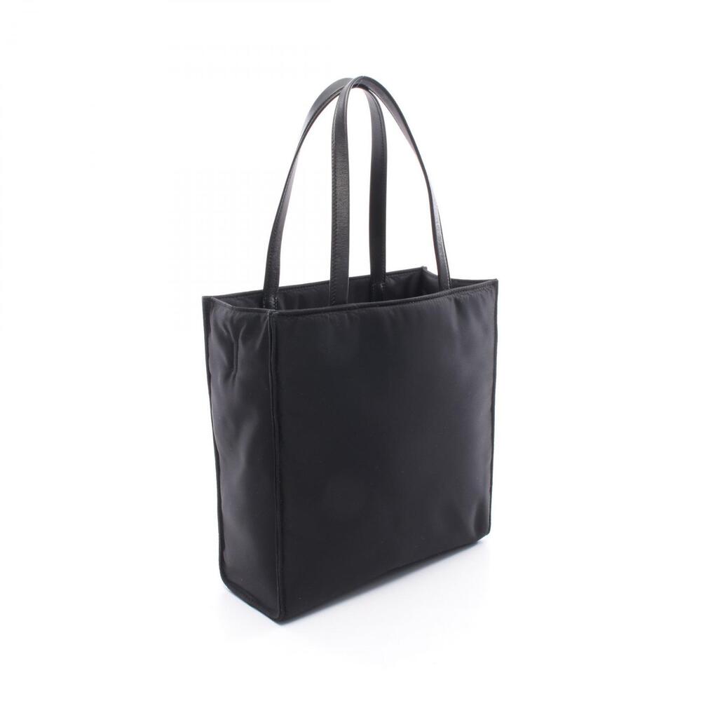 Prada Shopping Bag Tote Leather Black